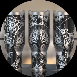 Tumbler engraving preview