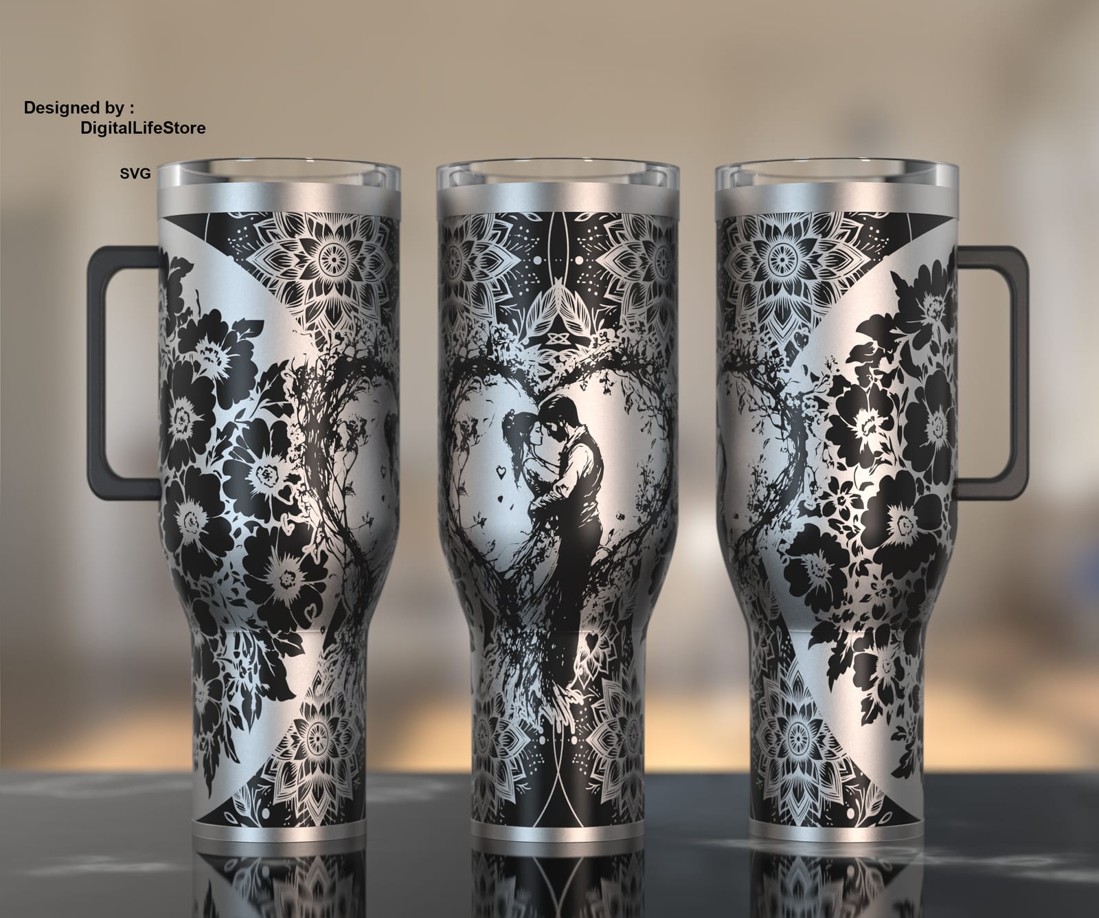 Anatomical Heart Love 40oz Tumbler SVG preview