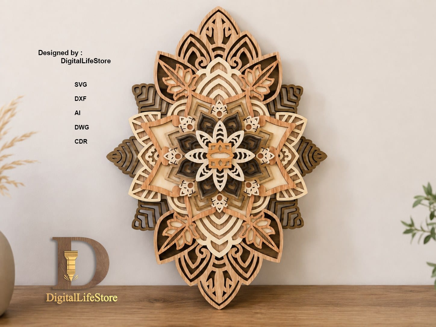 DigitalLifeStore Free Multilayered mandala preview