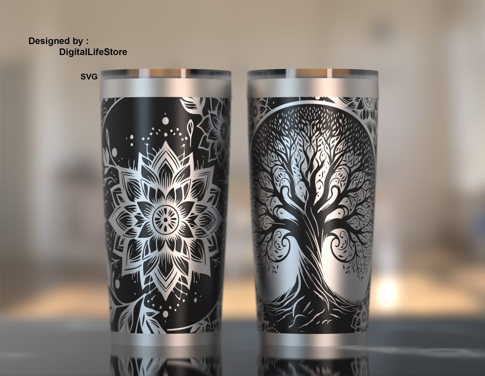 Tree of Life Mandala 20oz Tumbler SVG preview